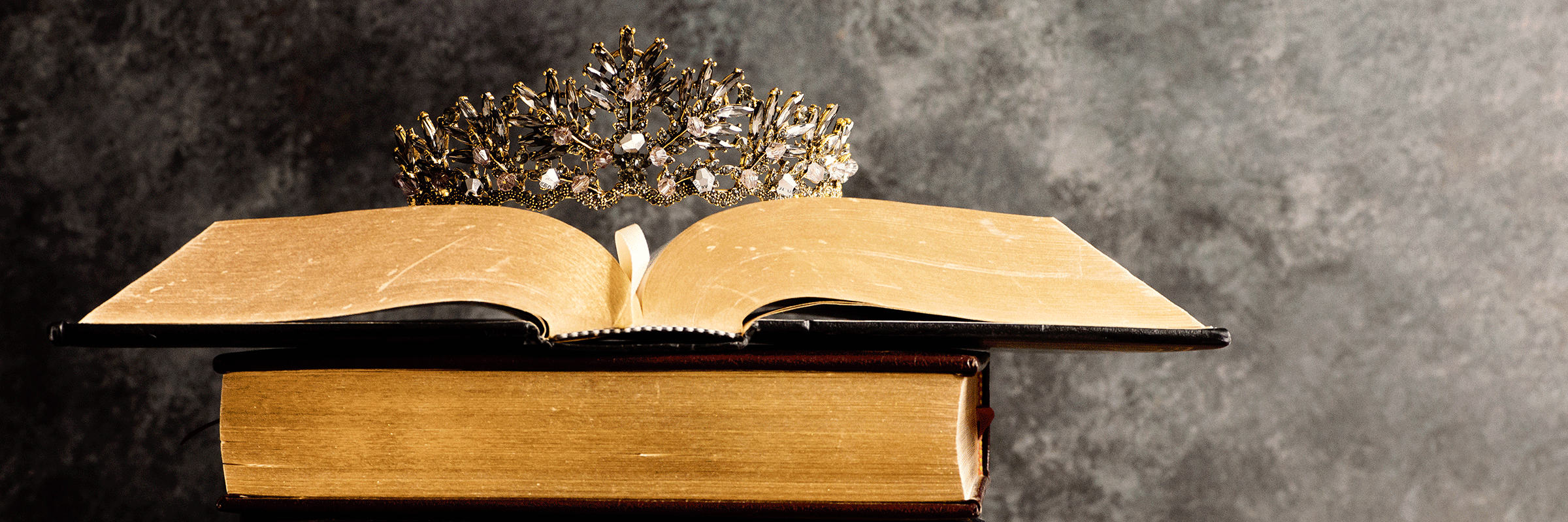 crown and books
