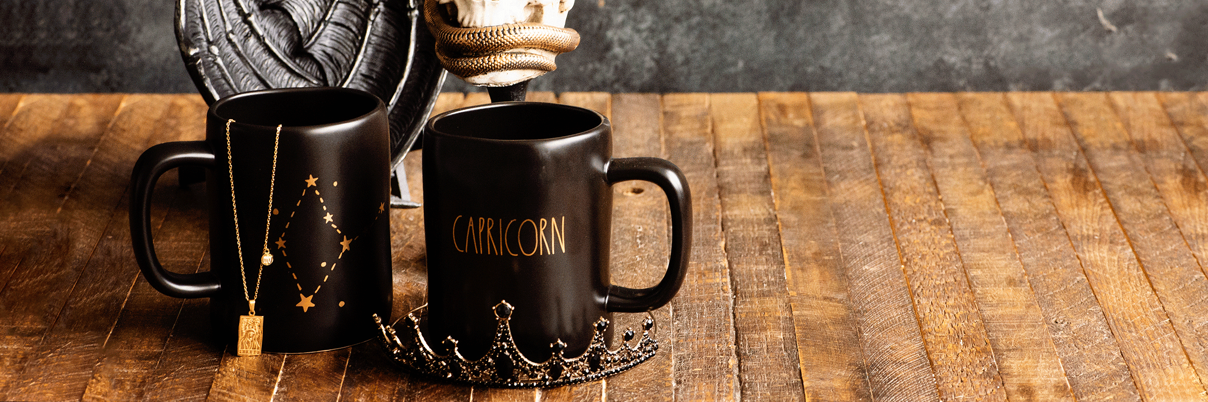 mugs and crown